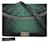 Chanel Bolso Chanel Verde oscuro Ombre Quilted Glazed Leather Large Boy Authentic B466  Cuero  ref.639465