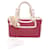 Céline *Celine CELINE Handbag Boogie Bag Red x Light Beige Straw x Leather Bag Ladies  ref.639715
