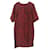Louis Vuitton Robes Soie Noir Rouge  ref.640430