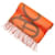 Hermès Hermes Orange Cashmere Muffler Cloth  ref.640966