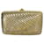 Judith Leiber Rhinestone Crystal Studded Mini Evening Gold Metal Clutch  Golden Leather  ref.641128
