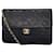 Bolso de hombro Chanel Classic Vintage Flap de piel de cordero negra Negro Cuero  ref.641149