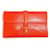 Hermès Pochette Hermes Mini Jige en lézard orange Cuir  ref.641194
