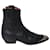 Isabel Marant Silver-Tip Cowboy Ankle Boots in Black Leather  ref.641250
