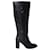 Diane Von Furstenberg Overknee-Stiefel aus schwarzem Leder  ref.641341