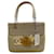 Chanel 2006 Number 5 Beige Canvas Tote  Brown Leather  ref.641370
