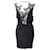 Sandro Paris Lace Dress in Black Silk  ref.641397