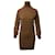 Vestido de punto con cuello alto de Sandro Paris en lana marrón Castaño  ref.641426