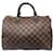 Louis Vuitton Speedy 30 Bolso satchel de lona Damier Ébène marrón Castaño Cuero  ref.641638