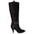 Céline Celine High Heeled Boots with Buckle in Brown Calfskin Leather Pony-style calfskin  ref.641657