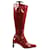Sergio Rossi Boots  35 Red Leather  ref.642995
