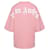 Palm Angels T-Shirt mit Rundhalsausschnitt und OVERSIZE-Logodruck Pink Baumwolle  ref.646959