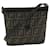 FENDI Zucca Canvas Shoulder Bag PVC Leather Brown Auth fm1605  ref.647030