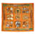 Hermès Seiden Schals Orange  ref.647428