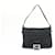 Fendi Black Monogram FF Zucchino Mama Baguette Shoulder bag Leather  ref.647636