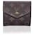 Louis Vuitton Vintage Monogram Canvas Pocket Double Flap Wallet Brown Cloth  ref.647648