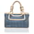 Céline Light Blue Raffia Leather Boogie Satchel Tote Bag Handbag Cloth  ref.647651