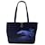 LONGCHAMP Shop-it tote bag Navy blue Leather Deerskin  ref.647674
