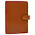 LOUIS VUITTON Nomad Agenda MM Day Planner Cover Brown R20105 LV Auth 31261  ref.648479