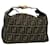 FENDI Zucca Canvas Hand Bag Brown Auth gt2816 Cloth  ref.648605