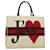 Christian Dior amour heart Hong Kong Limited Tote Bag Canvas Red Auth bs2088 Cloth  ref.648641