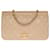 Timeless Lovely Chanel Classique full flap bag in beige quilted lambskin, garniture en métal doré Leather  ref.648765