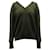 Victoria Beckham V-Neck Sweater in Green Cashmere Wool  ref.649004