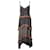 Proenza Schouler Vestido maxi estampado em camadas em seda preta  ref.649048