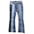 Jeans Flared Etro Patchwork em Algodão Azul Denim  ref.649053