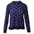 Apc a.P.C. Floral Printed Sweater Top in Navy Blue Cotton  ref.649086