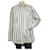 MSGM Blue & White Stripes Tie Neck Button Down Front Oversize Shirt size 42 Cotton  ref.649100