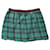 Roseanna checkered mini skirt Green Dark red Silk Cotton Linen  ref.649115