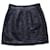 The Kooples Sport Tulip Skirt Black Silvery Dark grey Cotton Polyester Wool Viscose Polyamide  ref.649119
