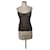 Chanel Tops Black Beige Silk Tulle  ref.649162