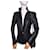 Balmain Leather Buttoned Jacket Blazer Black  ref.649277