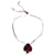 Yves Saint Laurent Necklaces Silvery Red Metal Satin  ref.649382