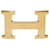 Fivela de cinto modelo Hermès Calandre em metal banhado a ouro Dourado  ref.649858