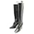LOUIS VUITTON BOOTS WITH HEELS 38.5 BLACK PATENT LEATHER BOOTS  ref.650054