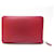 Hermès HERMES ZIPPED WALLET PURSE RED EPSOM LEATHER LEATHER WALLET  ref.650062