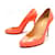 CHRISTIAN LOUBOUTIN SIMPLE PUMP SHOES 38 PATENT LEATHER ESCAPINS SHOES Pink  ref.650081