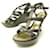 SANDÁLIA LOUIS VUITTON ILLUSION WEDGE 37 sapatos de couro Marrom  ref.650131