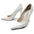 PRADA PUMPS SHOES 1I615D IN CREAM LEATHER 39 IT 40 FR + SHOES BOX  ref.650138