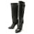 LOUIS VUITTON BOOTS WITH HEELS 37 BLACK LEATHER BOOTS BLACK LEATHER BOOTS  ref.650147
