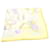 Versace Foulard en soie à fleurs jaune Métal  ref.650303