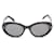 Céline Celine Gafas de sol ovaladas tintadas negro Metal  ref.650389