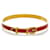 Hermès Leather Belt Bangle Red Metal  ref.650413