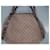 Gucci Brown GG Leinwand Abbey D-Ring Tote Bag Braun Beige Bronze Leder Kalbähnliches Kalb Tuch  ref.650563