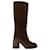 Robert Clergerie Boots Ninon en Cuir Marron  ref.650742