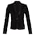 Blazer con ribete en contraste Maje en lana negra Negro  ref.650752