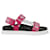 Sandálias de fita com logotipo Moschino Rosa  ref.650790